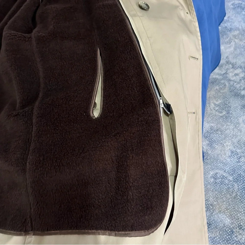 Vintage LONDON FOG Maincoats Mens Removable Liner Belted Trench Overcoat 42 Reg - Picture 9 of 16